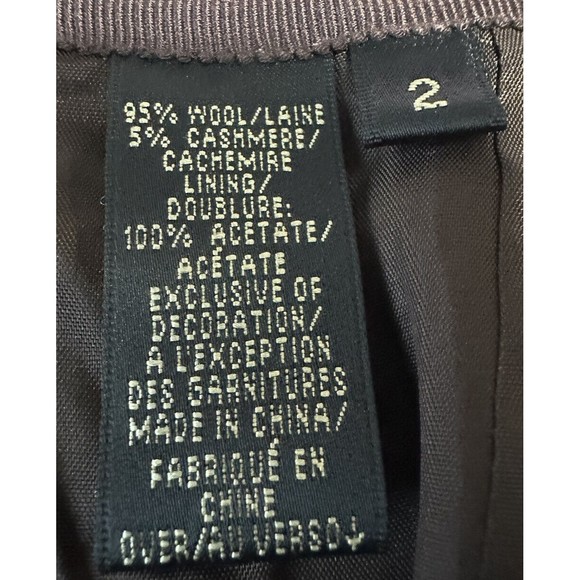 Dana Buchman Brown Skirt Set with Black Leaf Accents - Picture 7 of 11